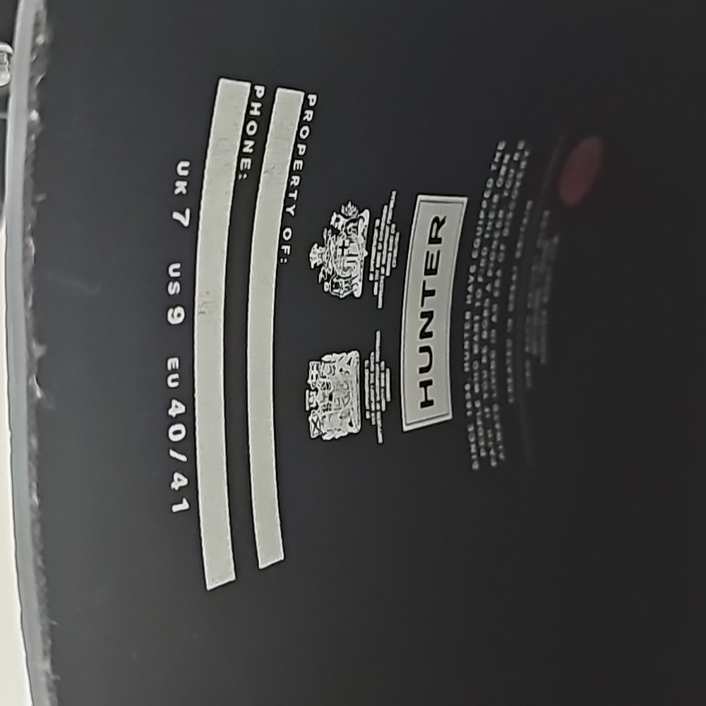 Black Shiny Hunter Size 9 Boots - Picture 4 of 8